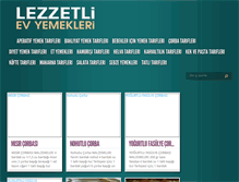 Tablet Screenshot of lezzetlievyemekleri.com